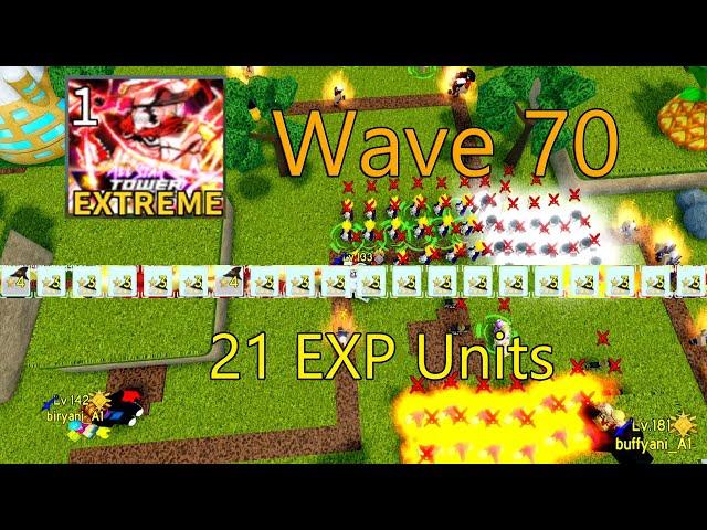 How to get wave 70 in Extreme Infinite Mode (21 EXP Units) - All Star Tower Defense