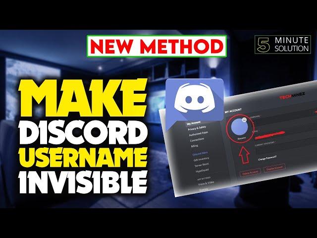 How to make Discord username invisible 2024