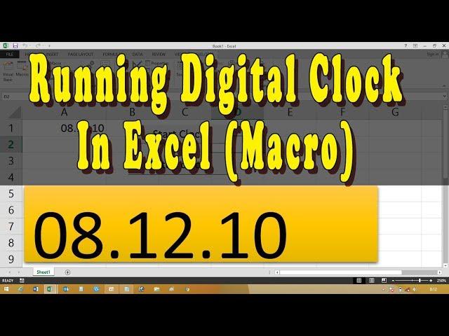 How to create digital clock in excel