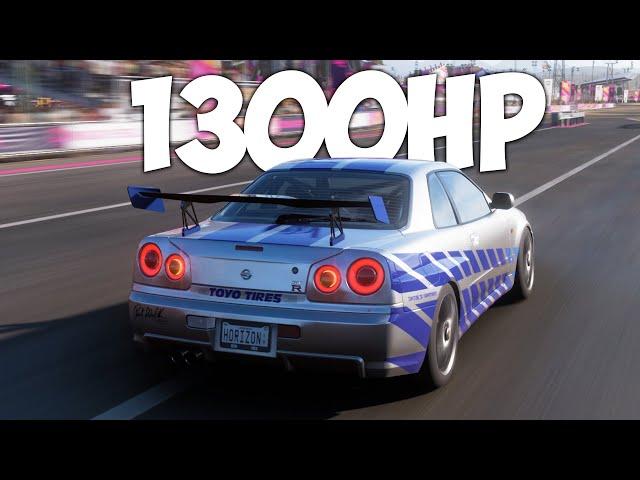 1300HP Fast&Furious Paul Walker Nissan Skyline GT-R R34 ( Steering wheel + Shifter) Forza Horizon 5