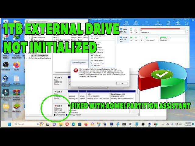 EXTERNAL DISK UNKNOWN OR NOT INITIALIZE | FIXED WITH AOMEI (Tagalog)