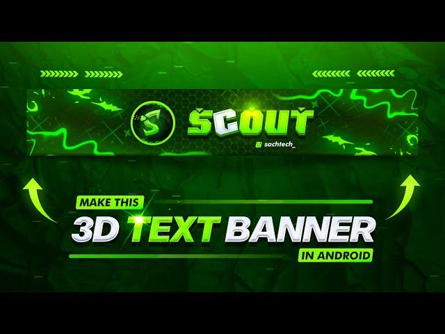 Make This Glowing  3d Text Banner in Android | Gaming Banner Tutorial | How to Make Gaming Banner