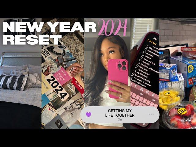 the ULTIMATE NEW YEAR RESET: 2024 | vision board, deep cleaning, decluttering, groceries