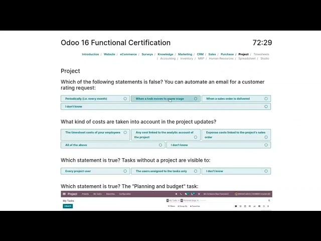 Odoo 16 Certification Exam