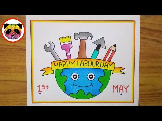 World Labour Day Drawing / World Labour Day Poster Drawing / Labour Day Drawing Easy Step By Step