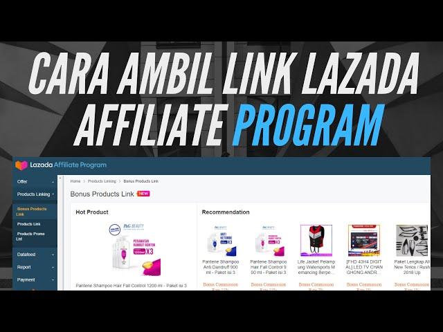 Cara Share Ambil Link Affiliate Lazada