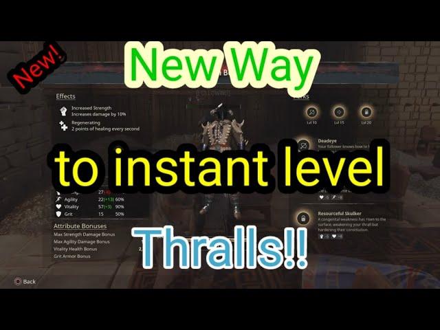 How to instant level thralls on Conan Exiles Age of war 2024