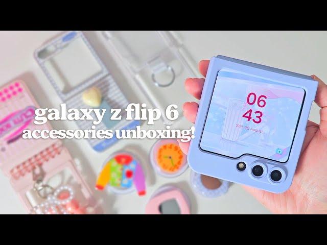 Samsung Galaxy z flip6 accessories unboxingaesthetic decor갤럭시 플립6악세서리 언박싱