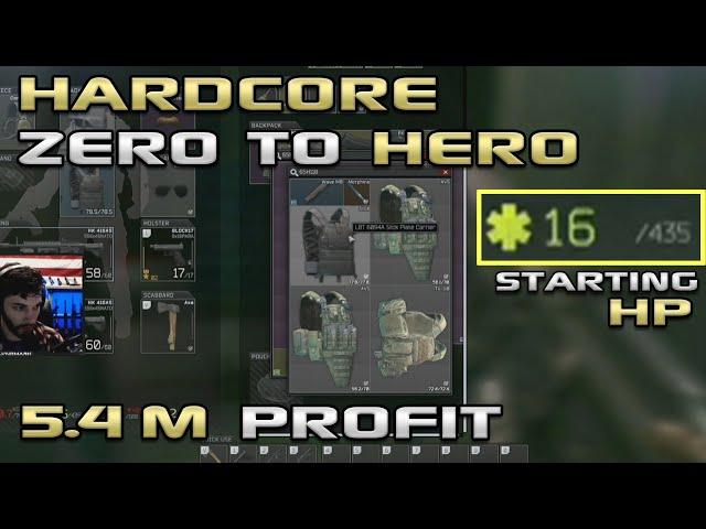 16 Hp No Container Zero to Hero - 5.4 Million Rouble Profit - Escape From Tarkov