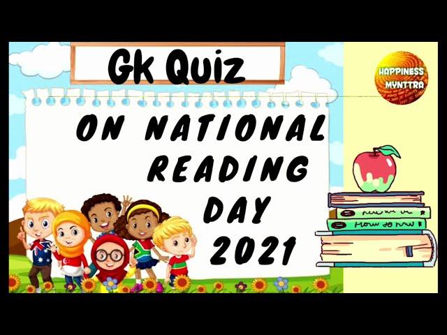 GK Quiz on National Reading Day 2021| GK quiz for children