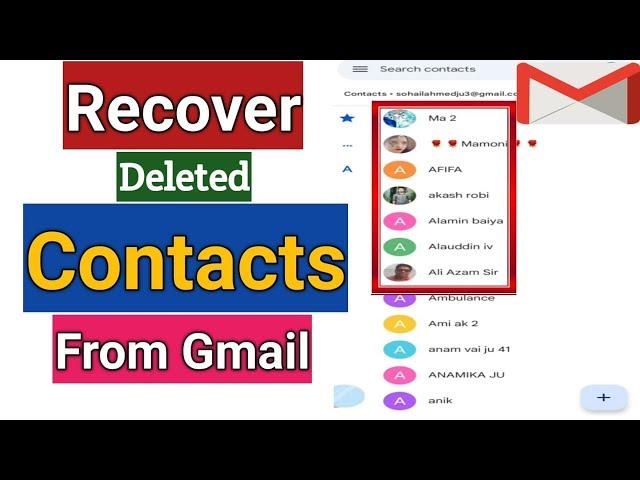 How To Recover Deleted Contacts From Gmail in Android Phone