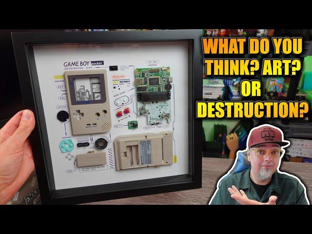 Art Made From Sacrificed Game Boys? Framed Nintendo Game Boy Pocket Tech Tear Down From Grid Studio!