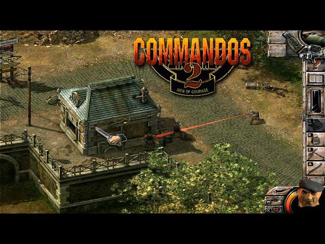 COMMANDOS 2 Men of Courage  | Training Camp 2 - full gameplay walkthrough with commentary (HD)