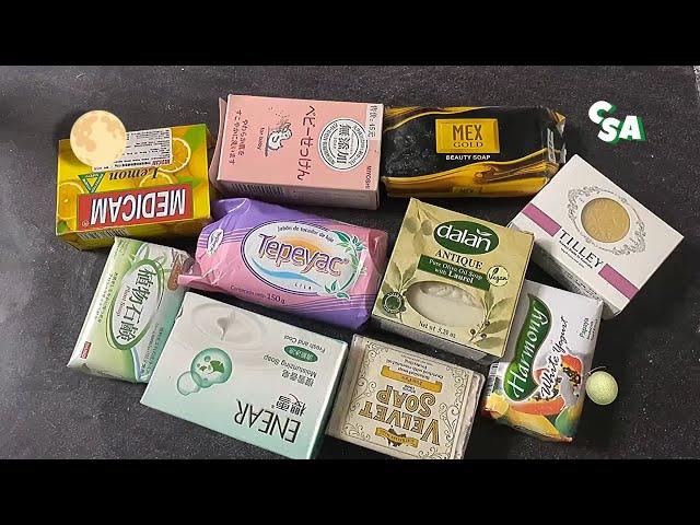 Relaxing ASMR SOAP•Cutting Dry Soap•Bundle of 10 colourful  soap & cutting asmr relaxing