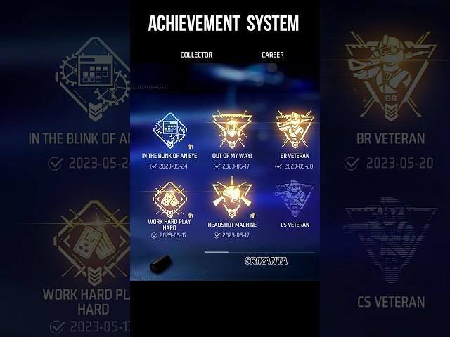 Achievement System Free Fire  How To Complete Points? #srikantaff #shorts