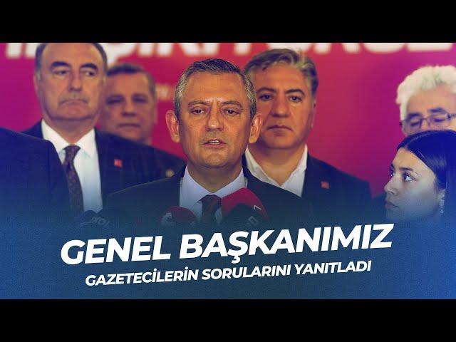 CHP GENEL BAŞKANI ÖZGÜR ÖZEL, BASIN MENSUPLARININ SORULARINI YANITLADI 01/11/2024