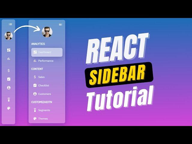 React js Sidebar | Animated Navigation Menu | Tutorial for Beginners
