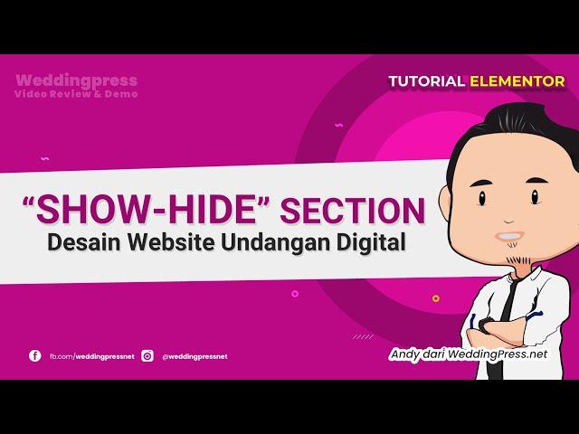 [Tutorial Elementor] Cara Buat Show Hide Button Pada Undangan Digital