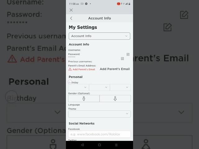 how to change your name or password in roblox 