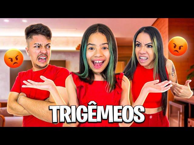 PASSAMOS UM DIA INTEIRO COMO TRIGÊMEOS *discutimos?