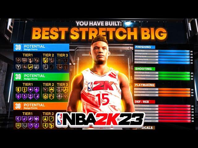 BEST STRETCH BUILD IN NBA 2K23! GAME BREAKING DEMIGOD CENTER BUILD! Best Build 2k23