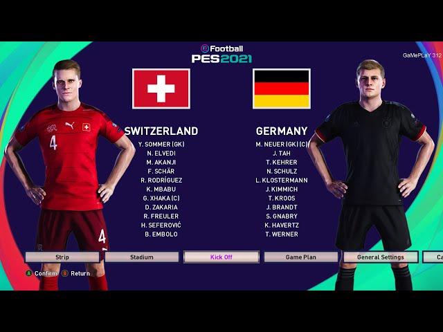 PES 2021 - Switzerland vs Germany - Nations League - Gameplay PC