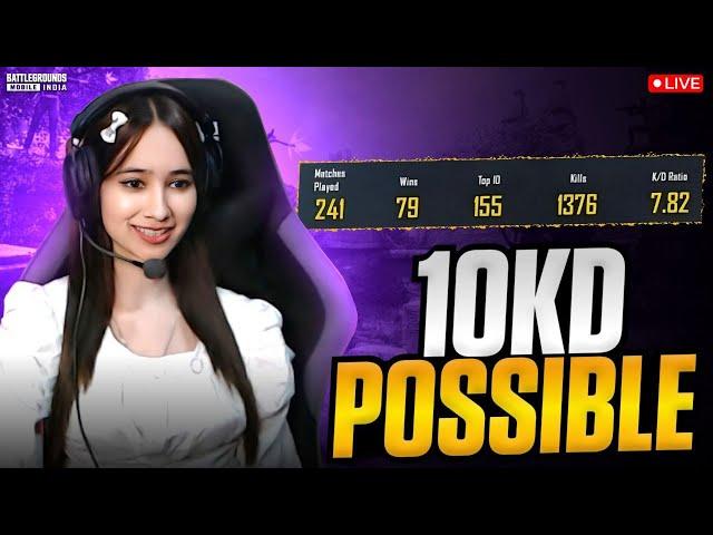 CONQUEROR TOP 100 LIVE10 KD HOGAA?BGMI LIVE |#bgmilive #girlgamer #pubgmobile