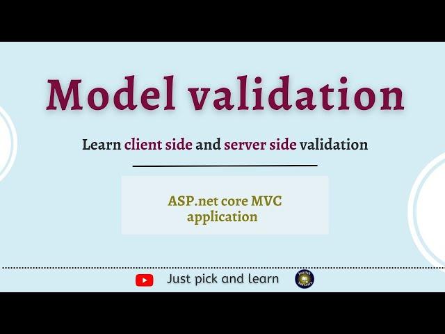 Model validation in asp.net core MVC | Asp.net core MVC | Client side and server side validation