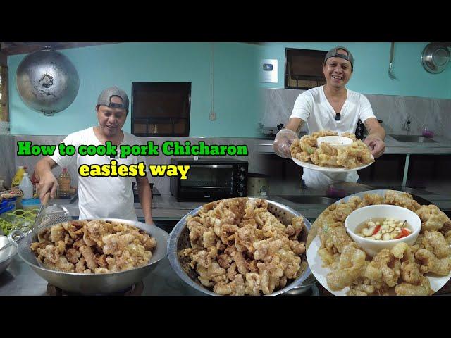 Easiest way to cook pork cracklings , Chicharon Balat ng baboy | pork skin recipe