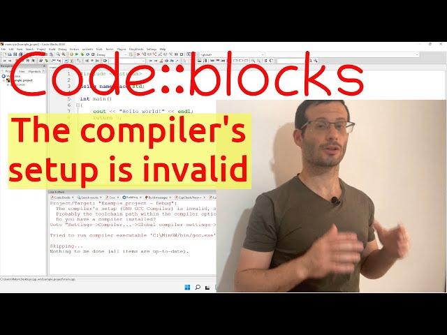 Codeblocks - the compiler's setup (gnu gcc compiler) is invalid