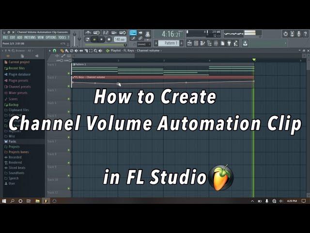 How to Create Channel Volume Automation Clip in FL Studio