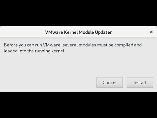 Before you can run VMware several modules must be compiled and loaded into the running kernel - v16