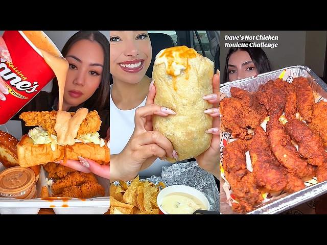 Asmr EATING | 138  | Wingstop & Raising Cane's, In-n-Out, Chipotle Burrito, korean corndogs & more