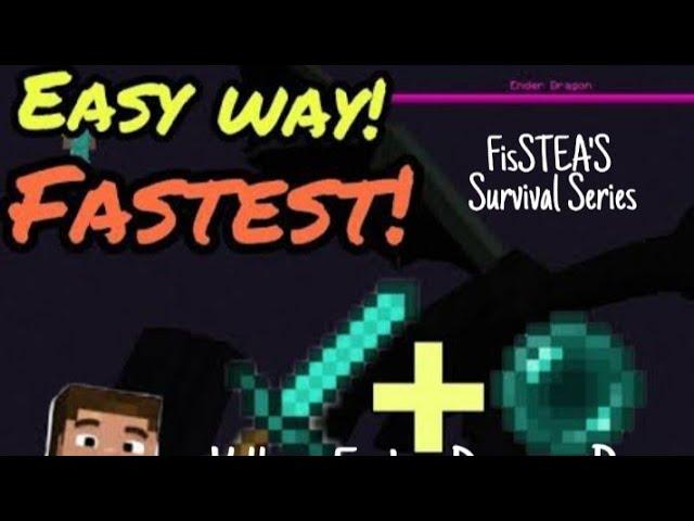 Ender Dragon Fight(How To Kill ED boss Fast and Easy) || FisSTEA's Survival Series.