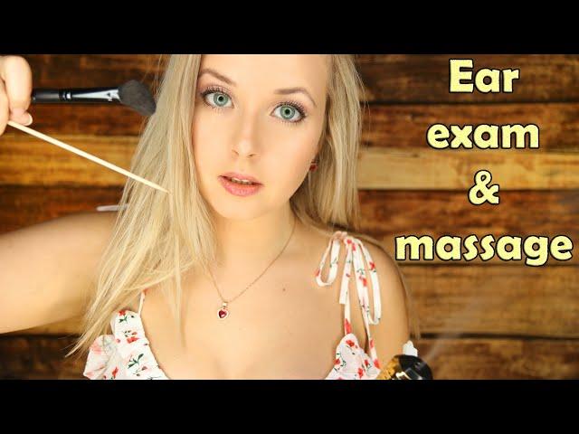 ASMR Ear examination and massage by a professional 