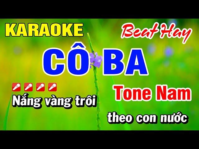 Karaoke Cô Ba (Beat Hay) Nhạc Sống Tone Nam | Hoài Phong Organ