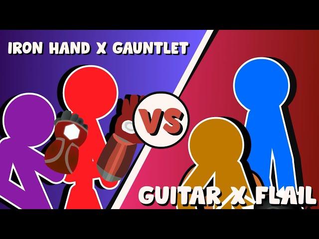 SDS 2v2 FIGHT ANIMATION: Iron Hand x Gauntlet VS Guitar x Flail