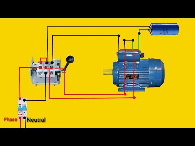 Single Phase Motor Reverse Forward Connection || Reverse Forward Motor Connection || It's Electrical