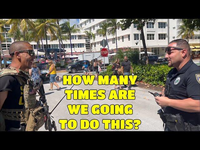 Lawful Open Carry on South Beach with The Armed Fisherman