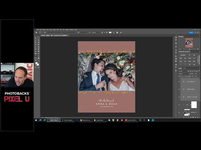 Using and Customizing a Photobacks Wedding Package Template in Photoshop in Seconds