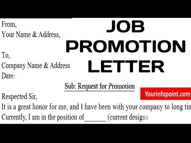 How to Write a Job Promotion Request Letter Sample Format
