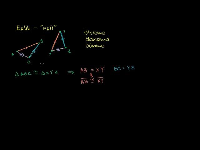 Eş Üçgenlerin Yöndeş Kısımları Eştir (Matematik) (Geometri)