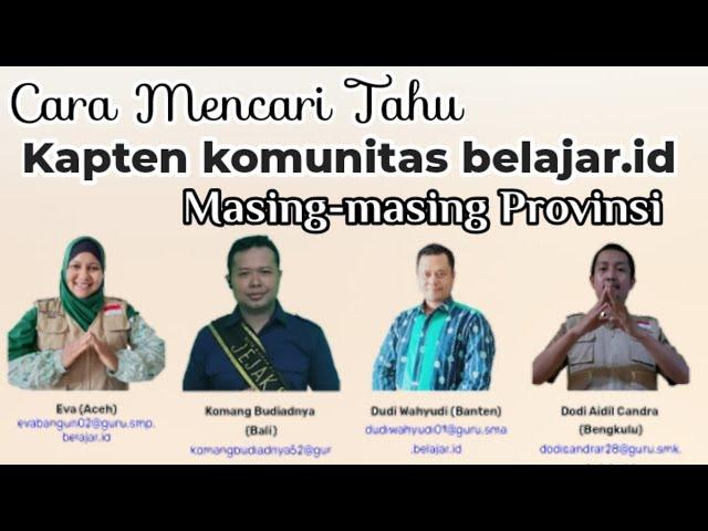 KENALI KAPTEN DAN CO KAPTEN BELAJAR ID TIAP PROVINSI