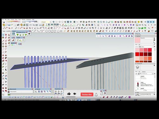 Trim objects in sketchup