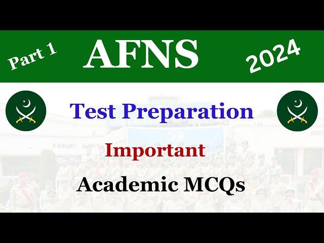 AFNS Test Important Academic MCQs | AFNS Test Preparation 2024