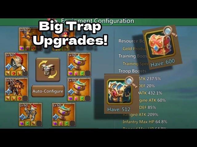 Upgrades On The Titan Trap! Astralite, Artifacts, Monstrous chests! Lords Mobile.