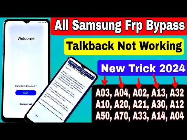 Without Talkback 2024 || Samsung FRP Bypass Android 12/13/14 Without Pc || No *#0*# - ADB Fail