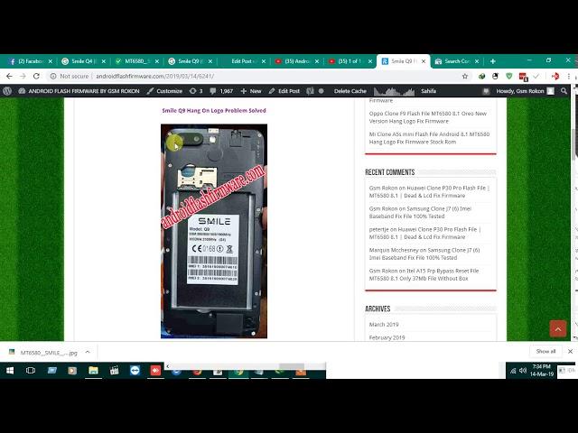 Smile Q9 Flash File (GX) MT6580 7.1 Frp & Hang Logo Fix Display Fix