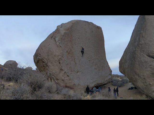 First Ascent of Too Tall to Fall - V10