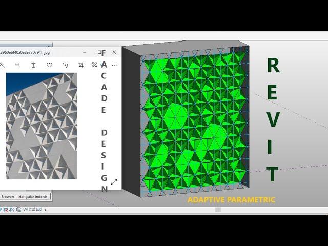 Revit Adaptive Parametric Design Tutorial  ( Facade Design - TRIANGULAR INDENTS)